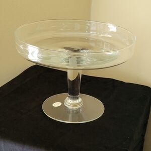 Princess House Clear Glass Cake Stand